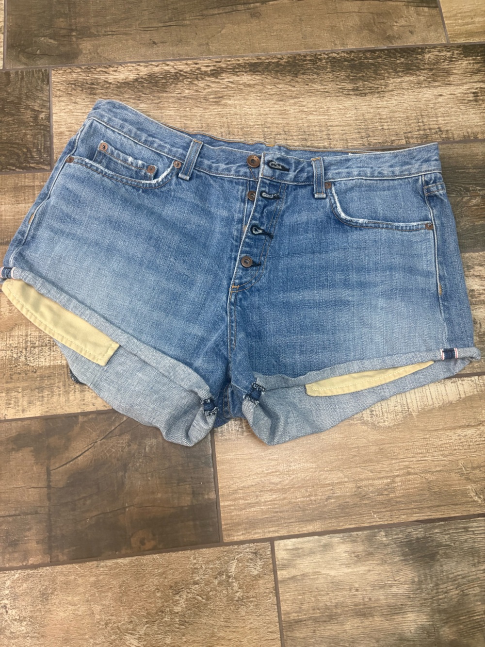 rag & bone Light Blue Denim Ankle/Cropped Shorts
